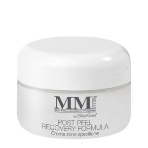 Vasetto bianco di MM System Post Peel Recovery Formula, crema per zone specifiche da usare dopo il peeling
