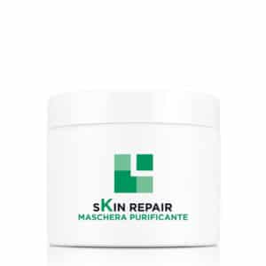 Vasetto bianco di Skin Repair Maschera Purificante con logo verde, prodotto del protocollo acne dello shop Alta Clinic
