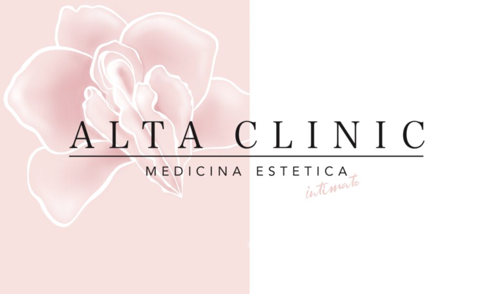 Logo Alta Clinic medicina estetica con un'orchidea rosa, copertina dell'articolo sul benessere intimo delle donne