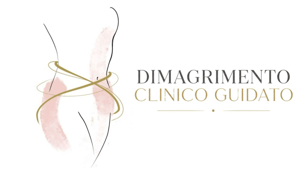 Silhouette femminile avvolta da fili dorati con la scritta Dimagrimento clinico guidato, articolo di Alta Clinic Bergamo